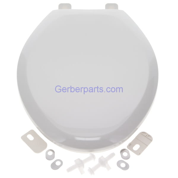 Gerber Genuine 99-216 Standard Elongated White Plastic Toilet Seat