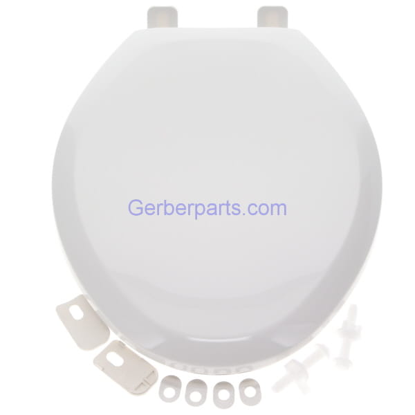Gerber Genuine 99-213 White Slow Close Elongated Plastic Toilet Seat