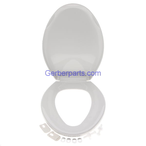 Gerber Genuine 99-213 White Slow Close Elongated Plastic Toilet Seat