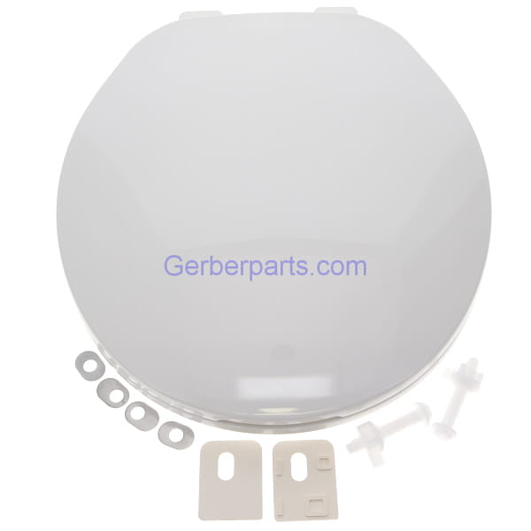 Gerber Genuine C55012043 Round White Plastic Toilet Seat gerberparts
