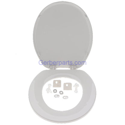 Gerber Genuine C55012043 Round White Plastic Toilet Seat