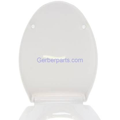Gerber Genuine C550126 White Elongated Slow Close Quick Release Toilet Seat